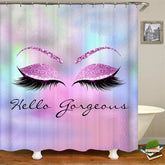 Lofaris Hello Gorgeous Purple Pink Gradient Shower Curtain